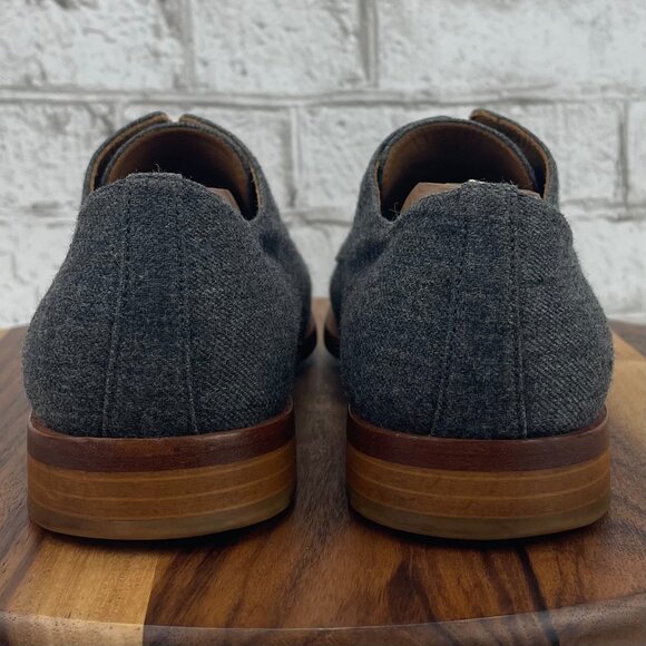 Taft Kennedy Mens 10/44 Gray Wool Cap Toe Oxford Derby Dress Shoes main image 13